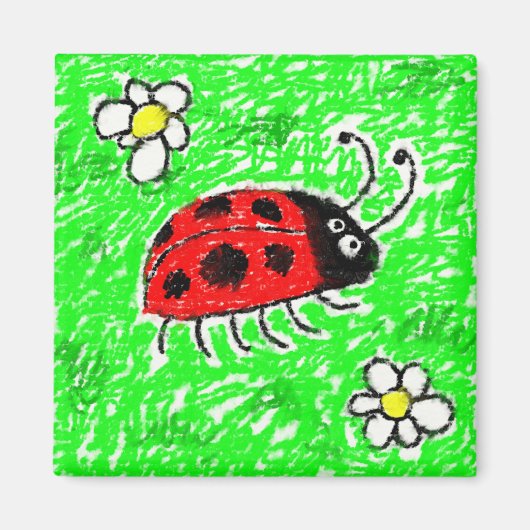Smudgy lieveheersbeestje magneet (Voorkant)