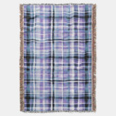 Smudgy Modern Paarse Plaid Deken (Voorkant Verticaal)