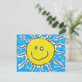 Smudgy Sun Briefkaart (Staand voorkant)