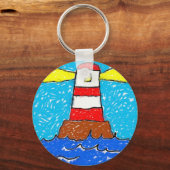 Smudgy vuurtoren sleutelhanger (Voorkant)