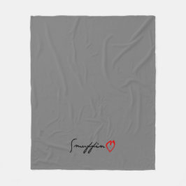 Smuffin Heart Blanket Fleece Deken