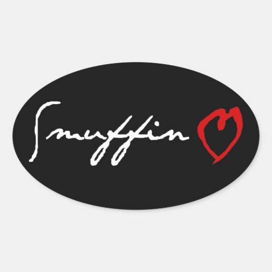 Smuffin Liefde Ovale Sticker (Voorkant)