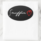 Smuffin Liefde Ovale Sticker (Tas)