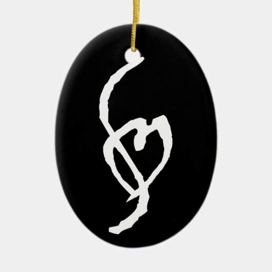 Smuffin Love Black Keramisch Ornament (Voorkant)