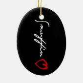 Smuffin Love Black Keramisch Ornament (Achterkant)