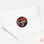 Smuffin Red Heart Sticker Black (Envelop)