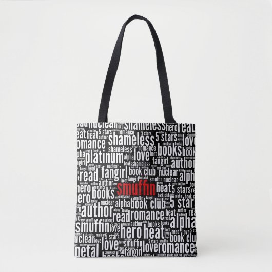 Smuffin Shameless Word Cloud All-Over Print (C) Tote Bag (Voorkant)