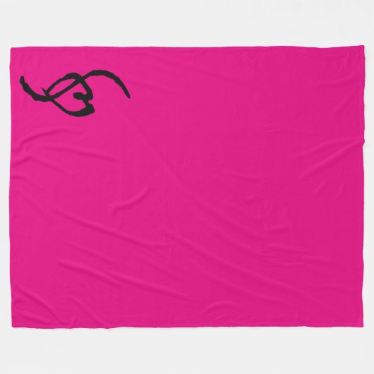 Smuffin Smut Mark Fleece Blanket HOT Pink LARGE Deken (Voorkant (Horizontaal))