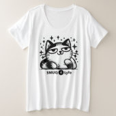 Smug Cat Shirt - SMUG 4 Lyfe Collectie (Design voorkant)