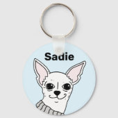 Smug Chihuahua Doodle - Aangepaste Sleutelhanger (Voorkant)