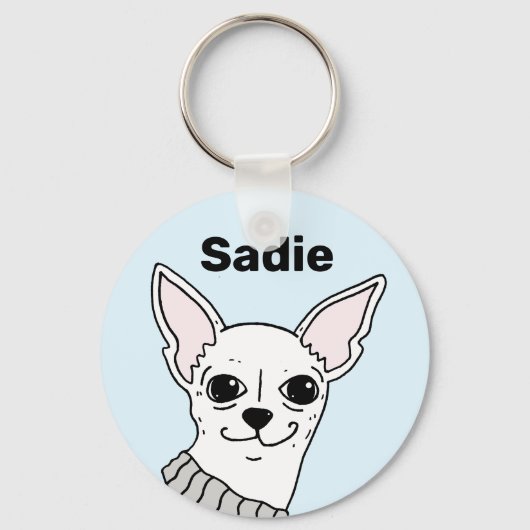 Smug Chihuahua Doodle - Aangepaste Sleutelhanger (Voorkant)