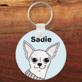 Smug Chihuahua Doodle - Aangepaste Sleutelhanger (Voorkant)