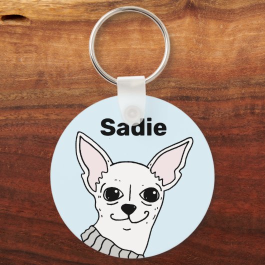 Smug Chihuahua Doodle - Aangepaste Sleutelhanger (Voorkant)