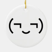 Smug Emoticon (¬‿¬) Japanse Kaomoji Keramisch Ornament (Achterkant)