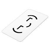Smug Emoticon (¬‿¬) Japanse Kaomoji Magneet (Linkerzijde)