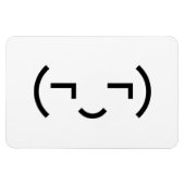 Smug Emoticon (¬‿¬) Japanse Kaomoji Magneet (Horizontaal)