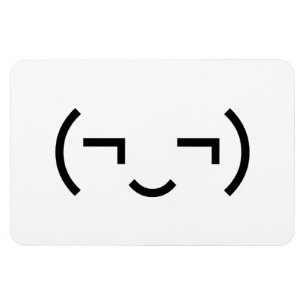 Smug Emoticon (¬‿¬) Japanse Kaomoji Magneet