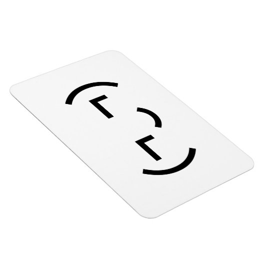 Smug Emoticon (¬‿¬) Japanse Kaomoji Magneet (Rechterzijde)