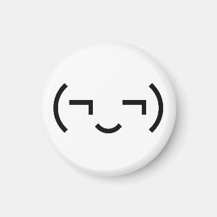 Smug Emoticon (¬‿¬) Japanse Kaomoji Magneet