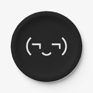 Smug Emoticon (¬‿¬) Japanse Kaomoji Papieren Bordje