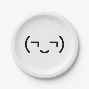 Smug Emoticon (¬‿¬) Japanse Kaomoji Papieren Bordje