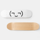 Smug Emoticon (¬‿¬) Japanse Kaomoji Persoonlijk Skateboard (Horizontaal)