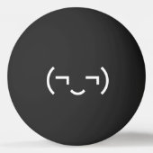 Smug Emoticon (¬‿¬) Japanse Kaomoji Pingpongbal (Achterkant)