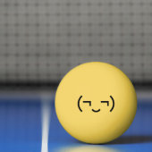 Smug Emoticon (¬‿¬) Japanse Kaomoji Pingpongbal (Net)