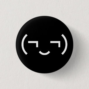 Smug Emoticon (¬‿¬) Japanse Kaomoji Ronde Button 3,2 Cm