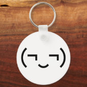 Smug Emoticon (¬‿¬) Japanse Kaomoji Sleutelhanger (Achterkant)