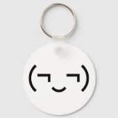 Smug Emoticon (¬‿¬) Japanse Kaomoji Sleutelhanger (Achterkant)
