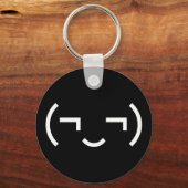 Smug Emoticon (¬‿¬) Japanse Kaomoji Sleutelhanger (Achterkant)