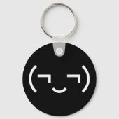 Smug Emoticon (¬‿¬) Japanse Kaomoji Sleutelhanger (Achterkant)