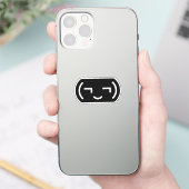 Smug Emoticon (¬‿¬) Japanse Kaomoji Sticker (Telefoon)