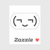 Smug Emoticon (¬‿¬) Japanse Kaomoji Sticker (Vel)