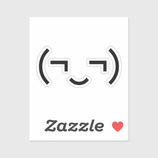 Smug Emoticon (¬‿¬) Japanse Kaomoji Sticker (Vel)