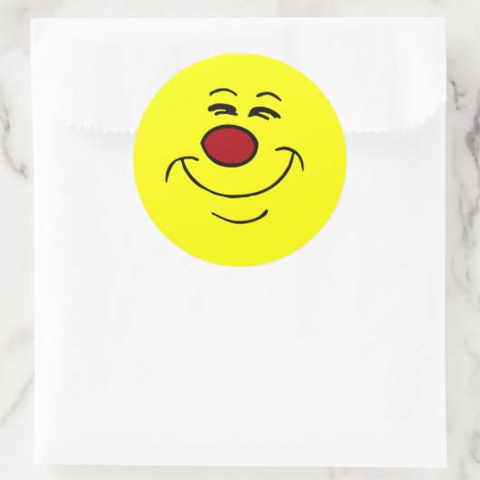 Smug Face Grumpey Ronde Sticker (Tas)
