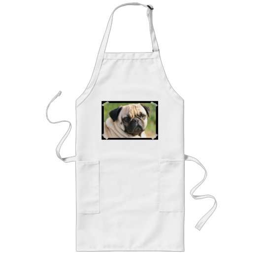 Smug Pug Long Apron Lang Schort (Voorkant)