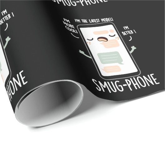 Smug Telefoon Grappig Mobiele Telefoon Pun Donker  Cadeaupapier (Rol Hoek)