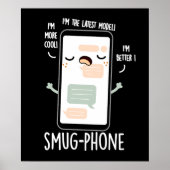 Smug Telefoon Grappig Mobiele Telefoon Pun Donker Poster (Voorkant)