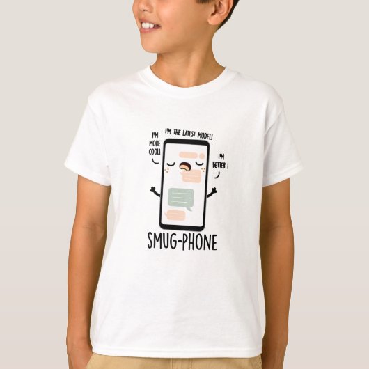 Smug telefoon Grappige mobiele telefoon woordspeli T-shirt (Voorkant)