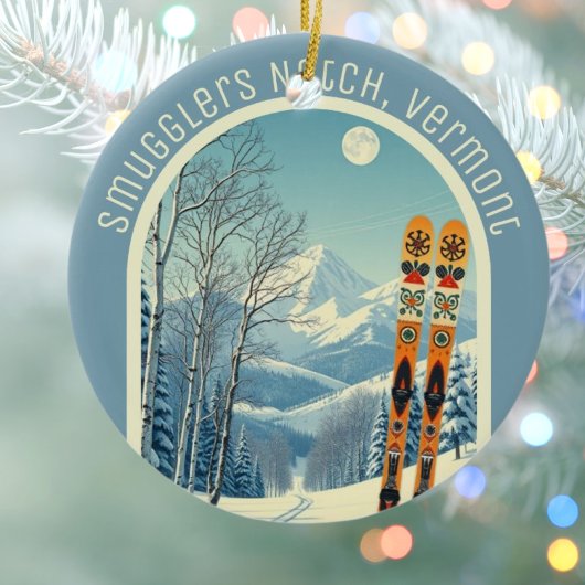 Smugglers Notch Vermont ski souvenir  Keramisch Ornament