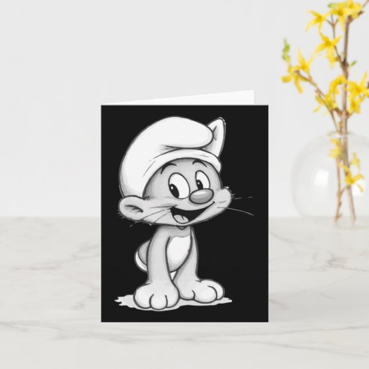 Smurf Cat Sticker 1 Kaart (Gele Bloem)