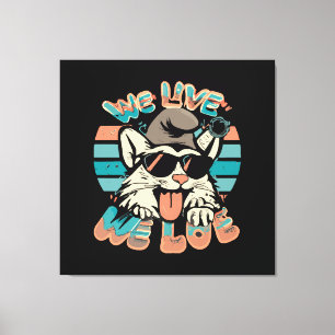Smurf Kat - We Leven We Liefhebben  Canvas Afdruk
