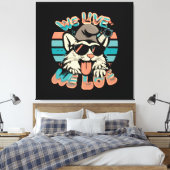 Smurf Kat - We Leven We Liefhebben  Canvas Afdruk (Insitu (Slaapkamer))