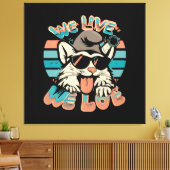 Smurf Kat - We Leven We Liefhebben  Canvas Afdruk (Insitu (Woonkamer))