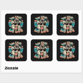 Smurf Kat - We Leven We Liefhebben Vierkante Sticker (Vel)