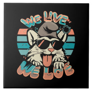 Smurf Kat - We Live We Love  Tegeltje