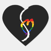 Smut Mark Pride - (zwart) Hart Sticker (Voorkant)