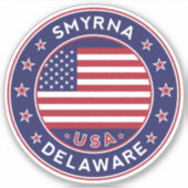 Smyrna Delaware Sticker (Voorkant)